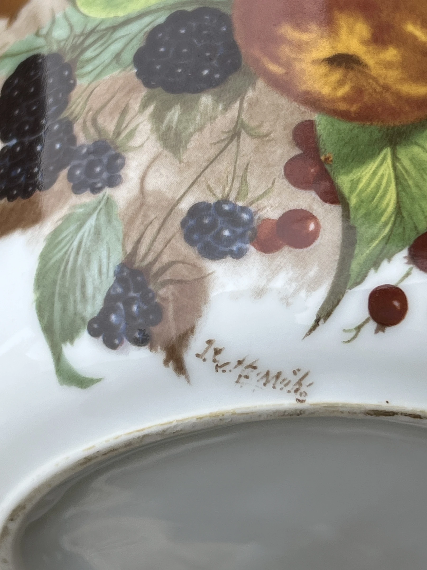 🍎 Pot de conservation en porcelaine décor fruits avec couvercle bois et joint é – photo 4